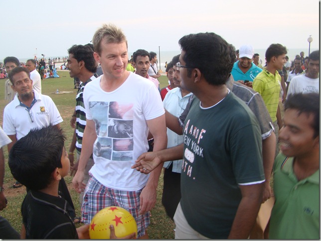 Praveen with Australian Cricketer Brett Lee 